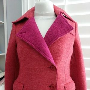Paola Frani boiled wool pea coat
